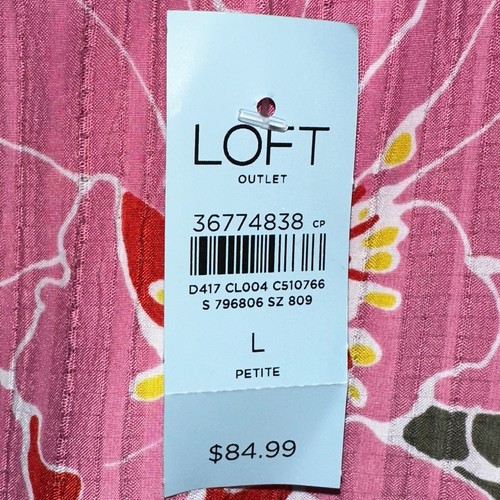 Nuevo con etiquetas Mameluco Loft Outlet Petite Rosa Floral Manga Corta Talla Grande Petite LP - Imagen 4 de 14