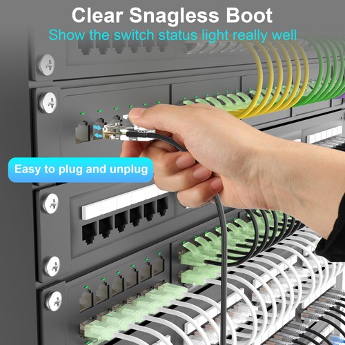 Xcftaud Cat 6 Patch Cable 100 feet, Slim Cat6a Ethernet Cable 10Gbps 550Mhz, ... - 第 5/6 張圖片