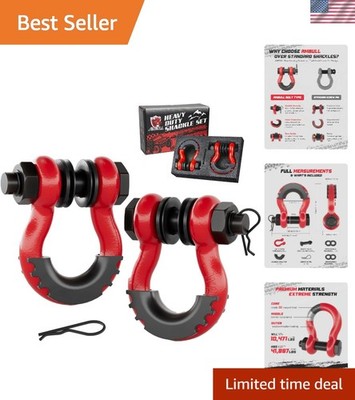s 3/4 Inch D Ring 2 Pack 41,887lb Break Strength with 7/8 Inch Pin, Isolator ...