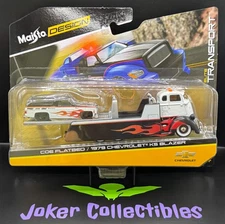 Maisto 1:64 Elite Transport COE Flatbed & 1979 Chevrolet K5 Blazer Custom