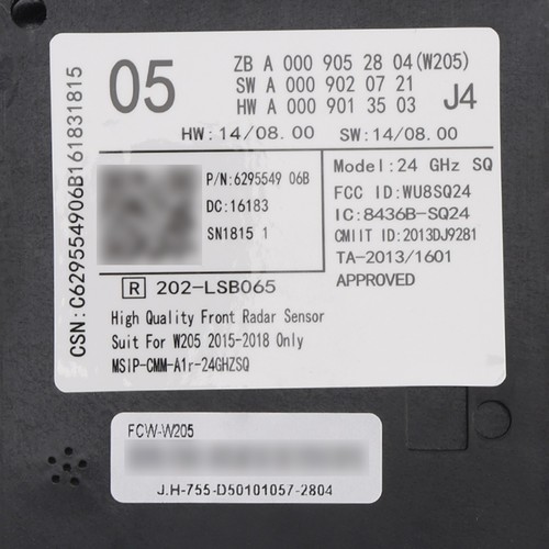 Front Radar Sensor Control Unit A0009052804 Per Mercedes C-Class W205 15-18 A7 - Picture 11 of 13