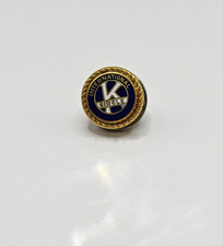 Vintage Kiwanis International Club Round Lapel Pin Metal Enamel Circle K .5