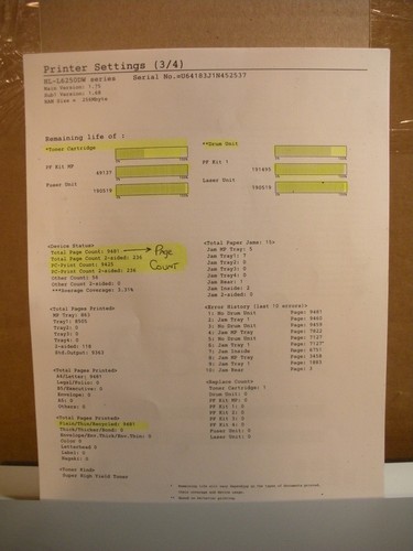 Brother HL-L6250DW Duplex Wireless Network Printer Page Count 9,481 - Picture 4 of 13
