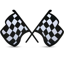 3.3 Ft Racing Flag Sign Stand up Cardboard Cutout Life Size Racing Theme Part...