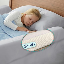  2-Pack Foam Bed Bumpers for Toddlers, Toddler Bed Rails W/ Water-Resistant Cov