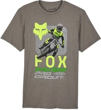 Fox Racing X Pro Circuit Premium Mens Short Sleeve T-Shirt Heather Graphite MD