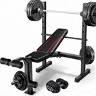 600LBS Multi-Function Weight Bench Adjustable with Squat Rack & Leg Extension US