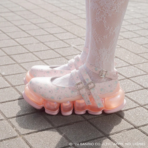 Sanrio Little Twin Stars Platform Strap Shoes Pink Women 8 Japan Cosplay - Picture 3 of 10