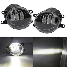 Front Fog Lights Set Triple LED For Toyota Verso 13-18 Black Ultra Bright White 