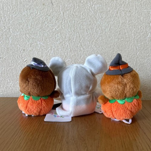 Set of 3 Disney Mickey Chip & Dale Urupocha chan Disney Halloween Small Plush JP - Picture 3 of 22