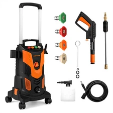 2300PSI Electric Pressure Washer w/4 Nozzles & Soap Bottle, 1900W,Driveway Patio