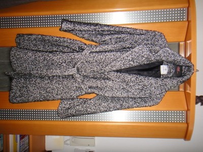 leichter Trench Mantel  PIÜ PIÜ Made in Italy   Gr. 38   Schwarz/Weiß