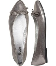 Justice Girls Metallic Ballet Flats