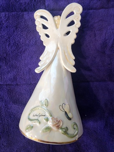 Forever Rose Angel Revolving Musical Figurine Retired Heather Goldminc 15455 - Picture 8 of 19