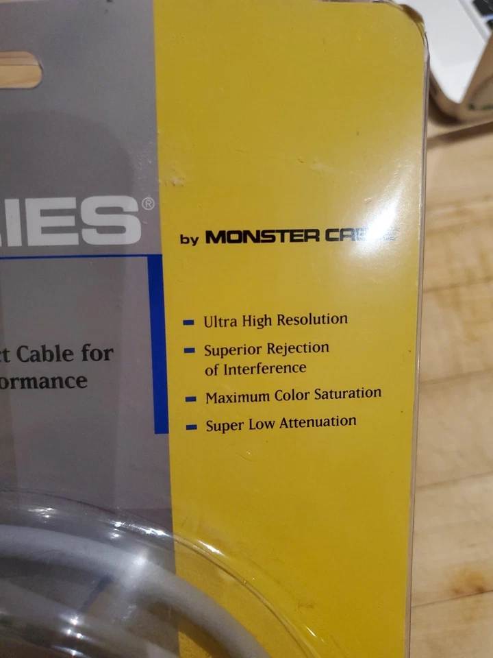 Monster M1000V Silver Composite Video Cable MSeries Single RCA 3.2 ft 1M - NEW - Image 4 of 4