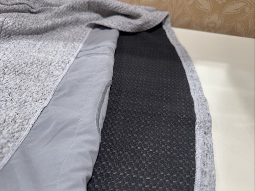 NUEVA Sudadera Lululemon Para Hombre Talla XL Gris Tejido Waffle Cuello Redondo - Imagen 8 de 8