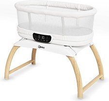 4-in-1 Baby Bassinet w/ 5 Rocking Motion, Multi-Function Electric Infant Sleeper