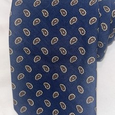 Vtg Silk Tie Hand Sewn By Robert Talbott For Mark Fore  Strike Hand Sewn In USA