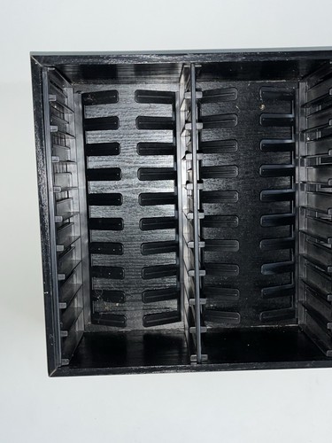Cassette Storage Unit Holds 60 Tapes Vintage Tape Cassette Holder Black Ash - Picture 9 of 23