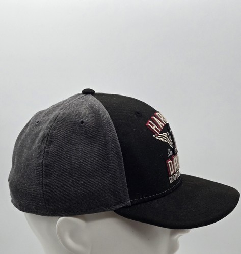 Harley Davidson 59Fifty New Era Fitted Hat 7½ Black Red Wings American Logo - Picture 7 of 20