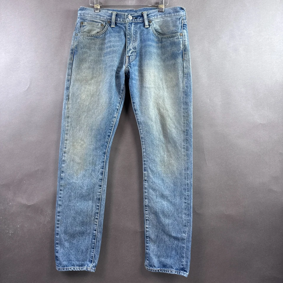 Мужские джинсы Levis 32x32 Blue Selvedge 511 джинсовые брюки грязная стирка разбитая работа - Изображение 4 из 4