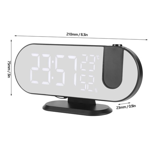 Projection Alarm Clock LED Digital Photosensitive Electronic Clock With 180⊹ - Picture 3 of 12