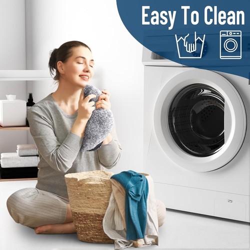 Bathroom Toilet Lid Cover Microfiber Soft Stays In Place Elongated Fits Most - Picture 8 of 10