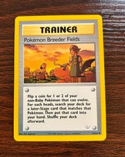 "POKEMON BREEDER FIELDS" - Neo Revelation Set Pokemon TCG - TRAINER Card (62/64)