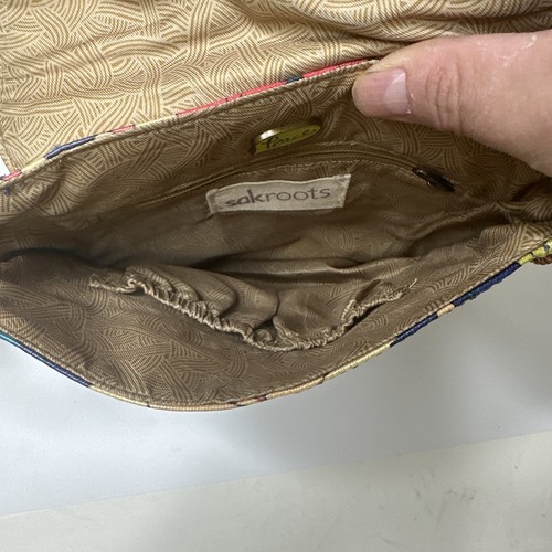Sakroots Peace kleine Umhängetasche Messenger Bag mehrfarbig Klappe vorne beschichtetes Canvas - Bild 7 von 12