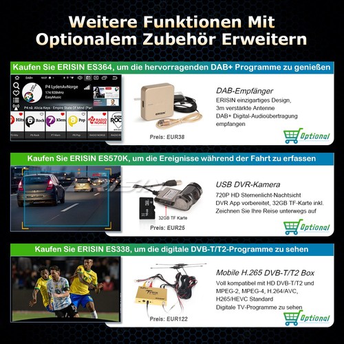 9" Android 14 DAB+Autoradio GPS Für VW Golf 5/6 Passat Polo Tiguan Caddy T5 Seat - Bild 13 von 16