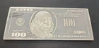 .999 Fine Silver $100 Bill Bar  12 Troy Ounces Labled 1 Troy Pound