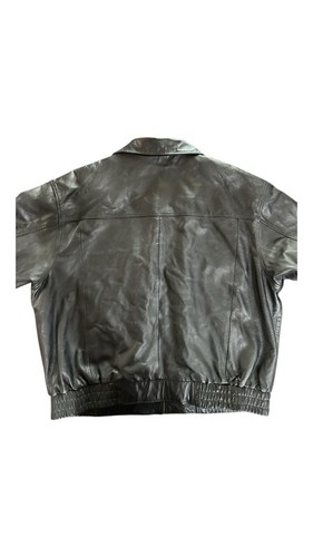Vintage Flight Line Leather Jacket Men XXXL Big Bomber Black Zip Aviator USA - Picture 6 of 10