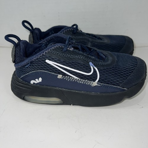 Nike Air Max Sz 10C Navy White Toddler Sneaker Shoe - Picture 4 of 10