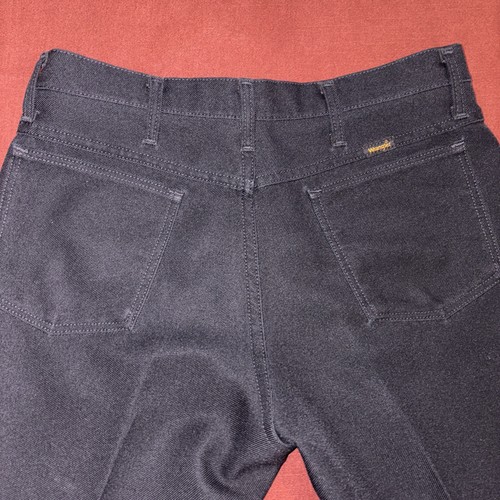 Pantalones de vestir negros vintage Wrangler para hombre talla 34 X 28 (32 X 27) dobladillo a medida - Imagen 4 de 5