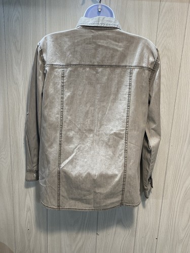 Keren Hart M Pearl Snap Shirt Cotton Classic Western Roll Up Sleeve - Picture 5 of 13