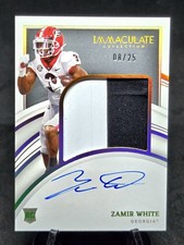 2002 Immaculate Collection Collegiate  Green - Zamir White #63 Patch AUTO /25