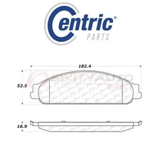 Centric Posi Quiet Disc Brake Pads w Shims for 2005-2007 Ford Five Hundred ai