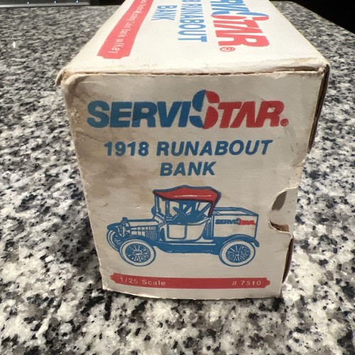 ERTL SERVISTAR 1918 RUNABOUT BANK!!! NUOVO VECCHIO STOCK DEL 1990. NUMERO DI MAGAZZINO 7510 - Foto 4 di 14