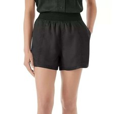 Member's Mark Black Tencel Shorts High Waist Pull On Casual Size XXL / 7122