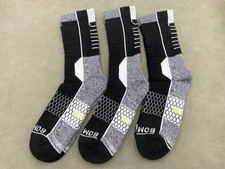 3 pairs Bombas high-quality Women's Honeycomb Black Cushioned Calf Sock Size M