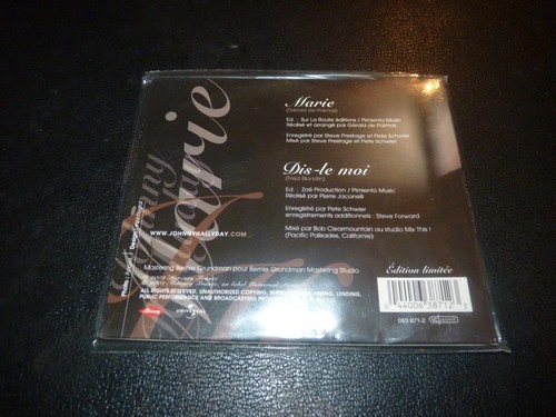 CD MAXI DIGIPACK 2 TITRES "JOHNNY HALLYDAY : MARIE - DIS-LE MOI" - Picture 2 of 2