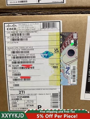 Brand new Cisco C9200L-24T-4G-E 24-Port Switch C9200L-24T-4G-E