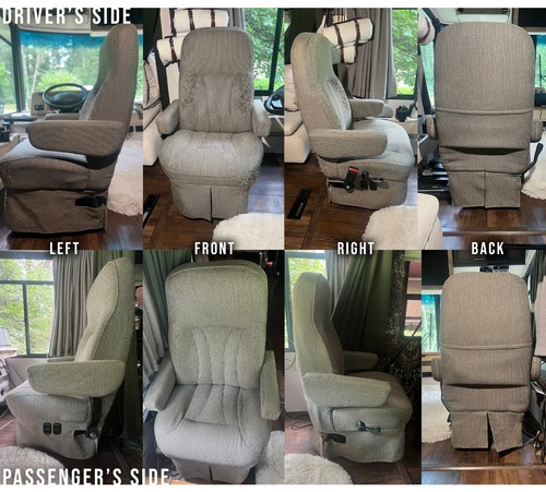 Nice 16 0unce Velour Motorhome,RV Captain Seat Covers Fits Winnebago Sightseer06 - Picture 2 of 14