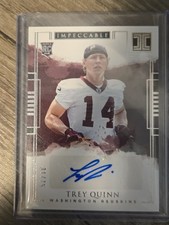 2018 Impeccable #179 Trey Quinn Rookie Auto RC #ed 31 / 75 SMU