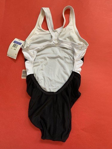 NIKE Team Color Block Power Back Black Bathing 1pc Swim Suit Girls 10 reg.$60 - Picture 4 of 12