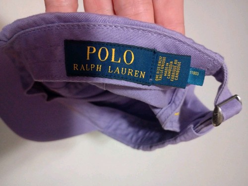 Polo Ralph Lauren Hat Men's One Size Lavender Yellow Logo Adjustable - Picture 6 of 8
