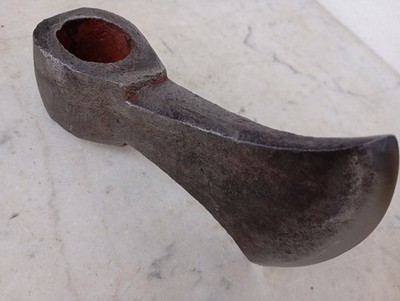 Antique Axe 1900s Very Strong and Sharp in Carbon Steel Wrought Blacksmith Made