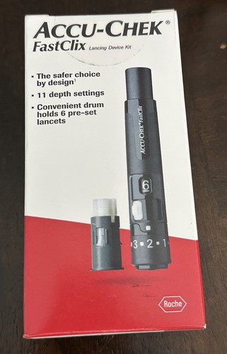 ‼️Accu-Chek FastClix Lancing Device Kit with Drum Blood Glucose Testing 1 Count - Picture 2 of 2