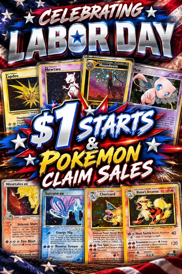 Labor Day $1 Starts & Pokemon Claim Sales w/ Roy 9/7