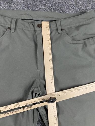 Pantalone Lululemon Uomo 36 Verde ABC 5 Tasche Elasticizzato Chino Golf Casual Zip Tasca - Foto 3 di 8